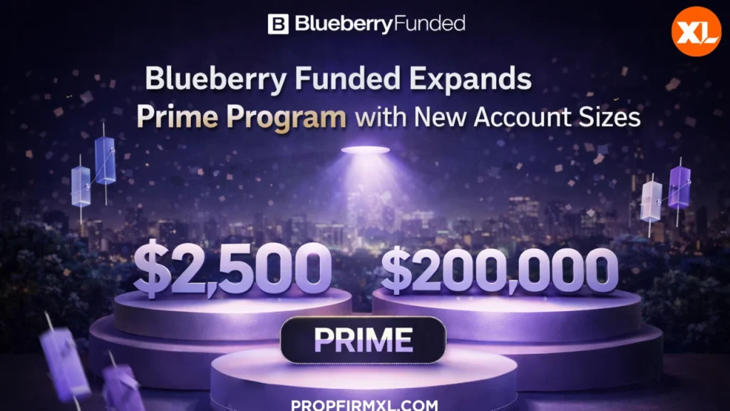 Blueberry Funded Expands Prime Program with New $2.5K and $200K Account Sizes